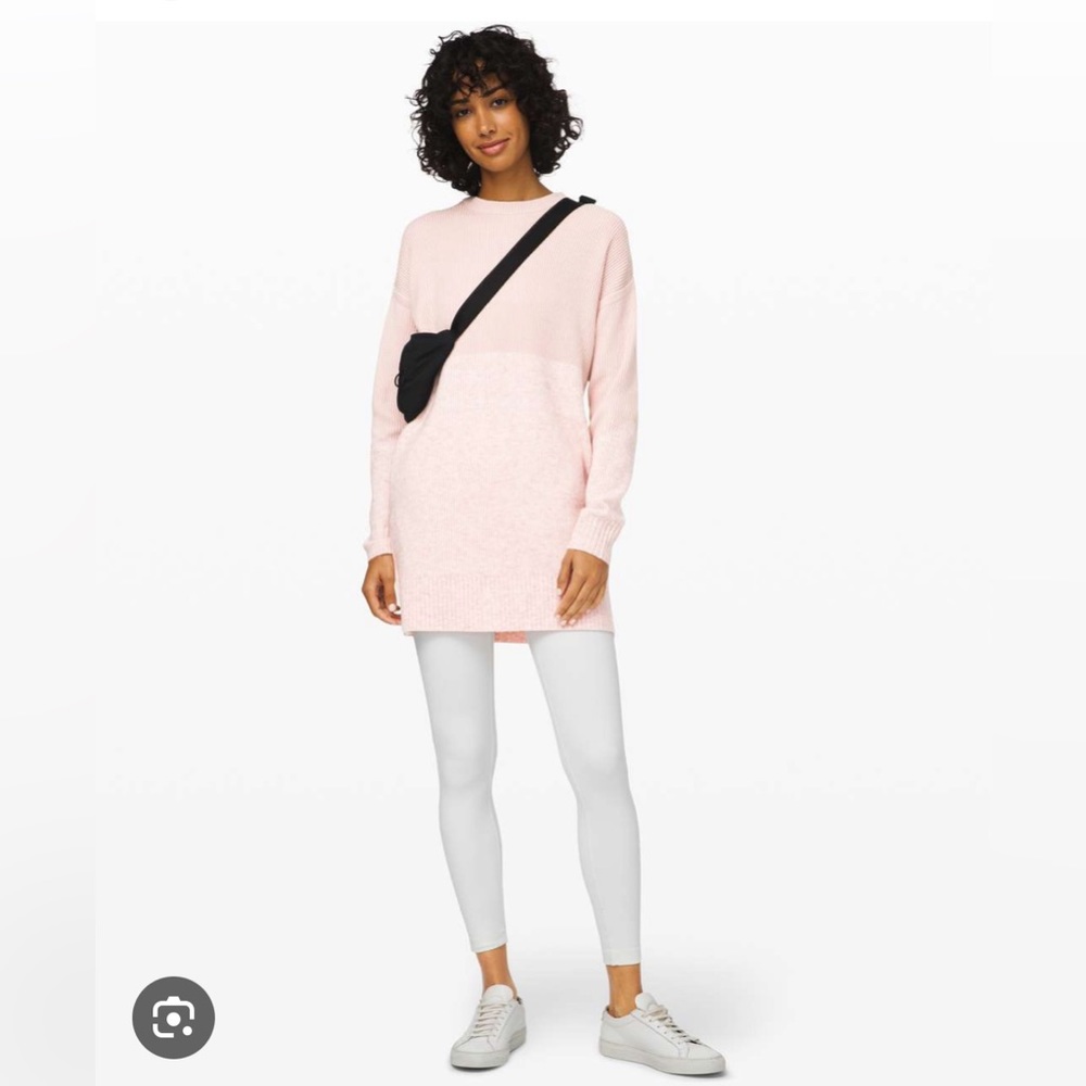 NWOT lululemon restful intention sweater in pink bliss.